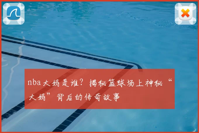 nba大妈是谁？揭秘篮球场上神秘“大妈”背后的传奇故事